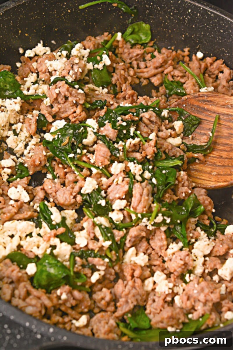 Hearty Keto Sausage Stuffed Bell Peppers 7 Spinach and Feta Stuffed Peppers with sausage