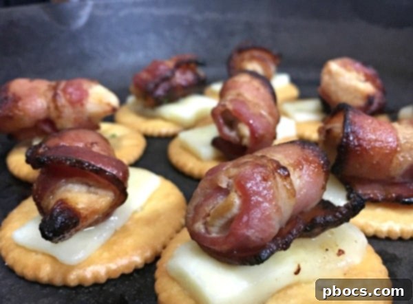 Finished Bacon Wrapped Chicken Bites