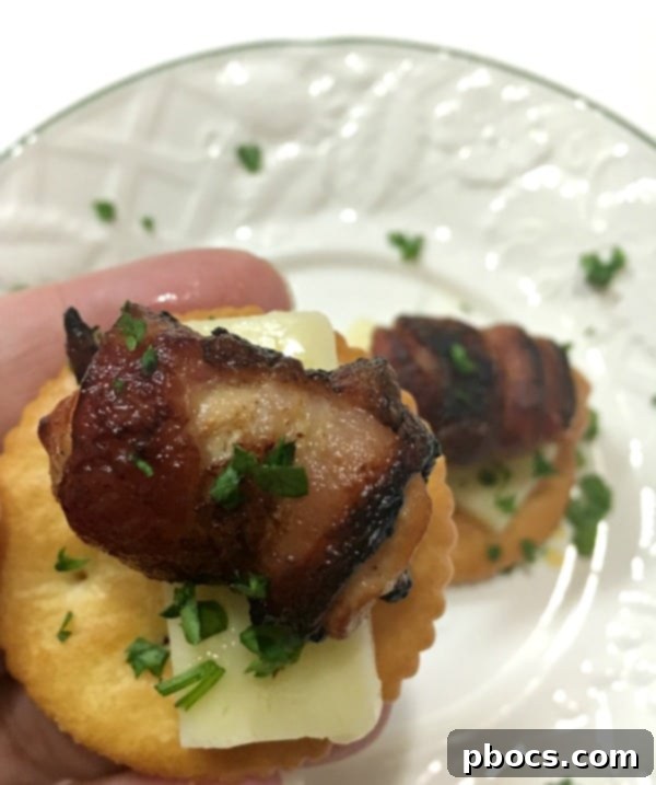 Delicious Bacon Wrapped Chicken Bites Close-up