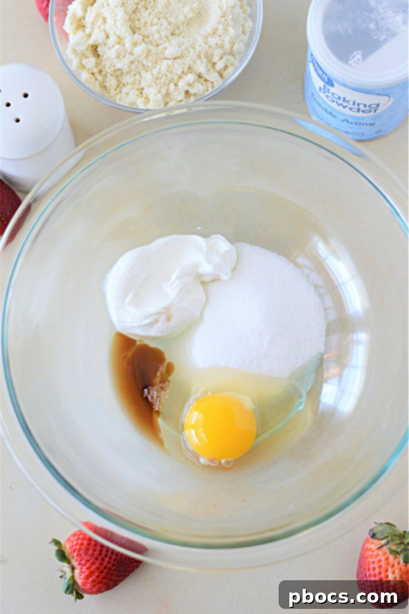Prepping ingredients for Keto Strawberry Shortcake