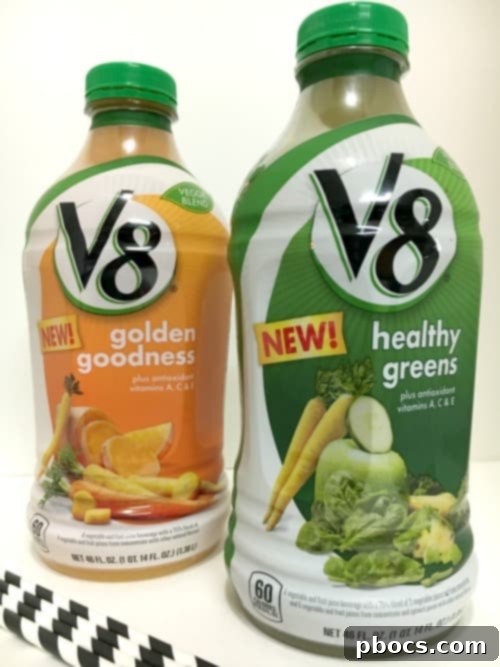 Delicious V8 Healthy Greens, a perfect replacement for morning coffee