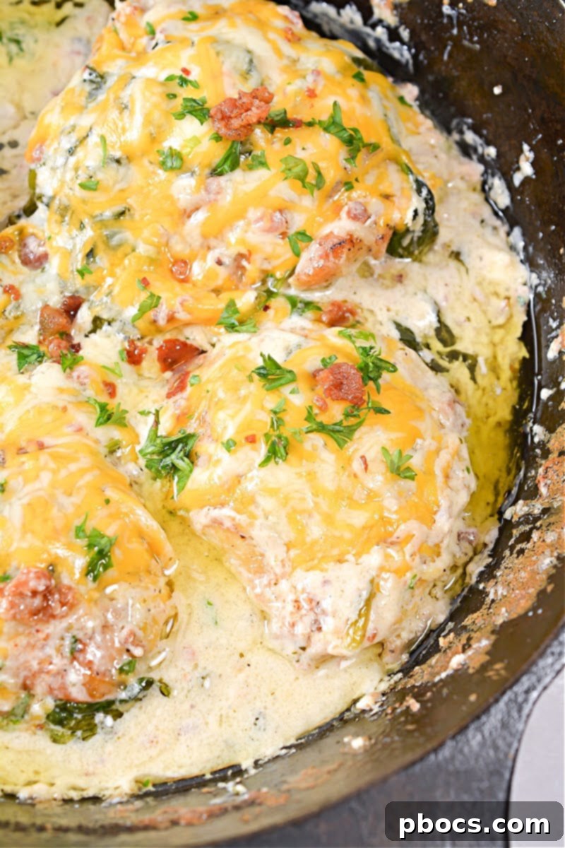 Addictive Creamy Keto Skillet Chicken 2 Creamy Skillet Keto Crack Chicken, a rich and savory low-carb dinner idea