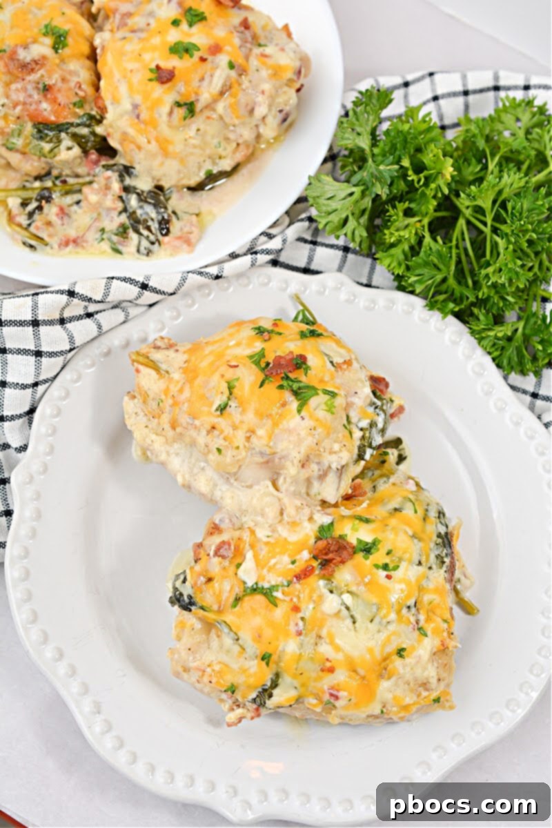 Addictive Creamy Keto Skillet Chicken 7 Creamy Skillet Keto Crack Chicken in a pan, ready to be served