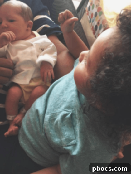 Joseph Meeting His Sister, Olivia Nicole - Family Moments