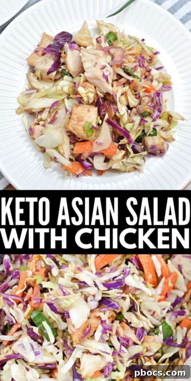Keto Asian Chicken Chopped Salad