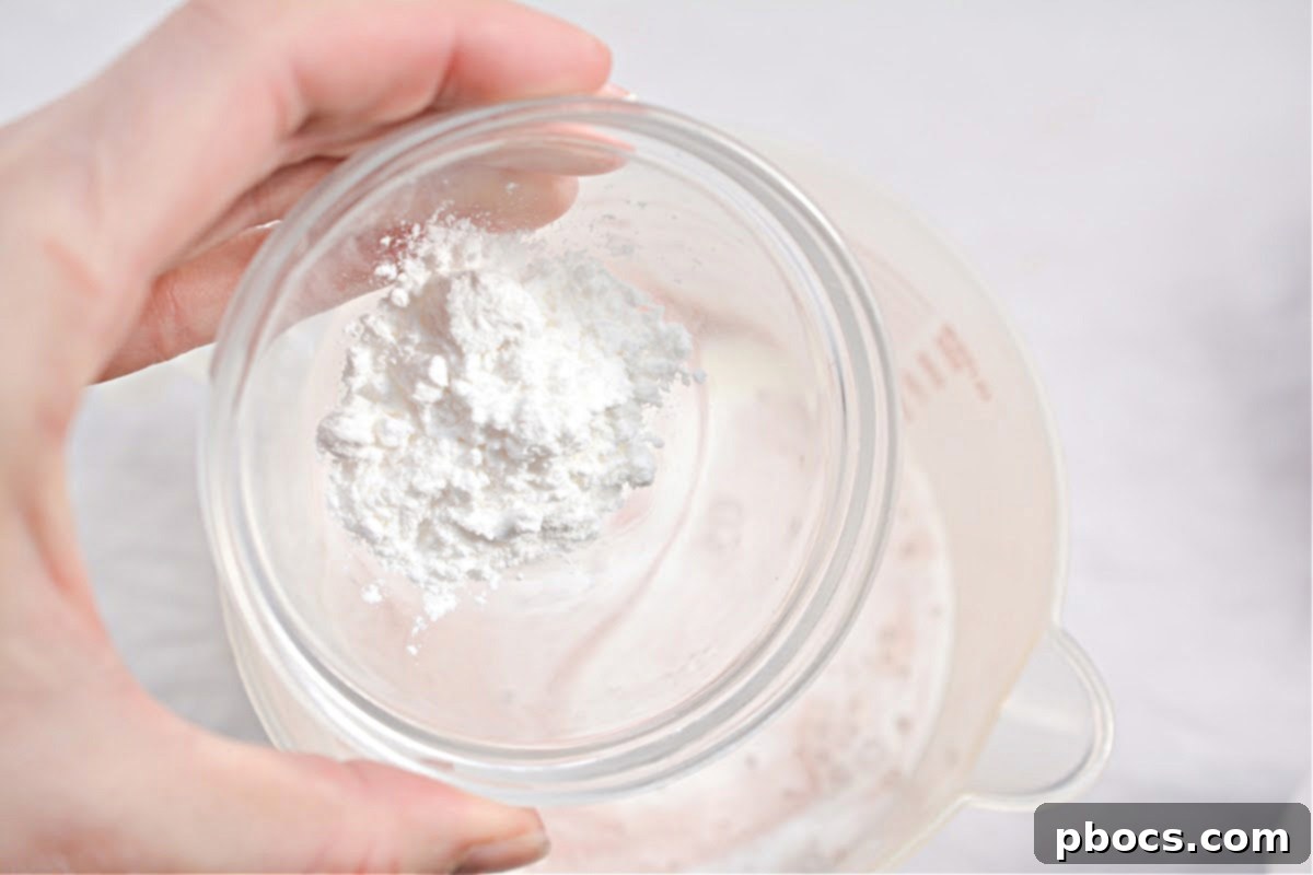 Final blended mixture before pouring into cups.