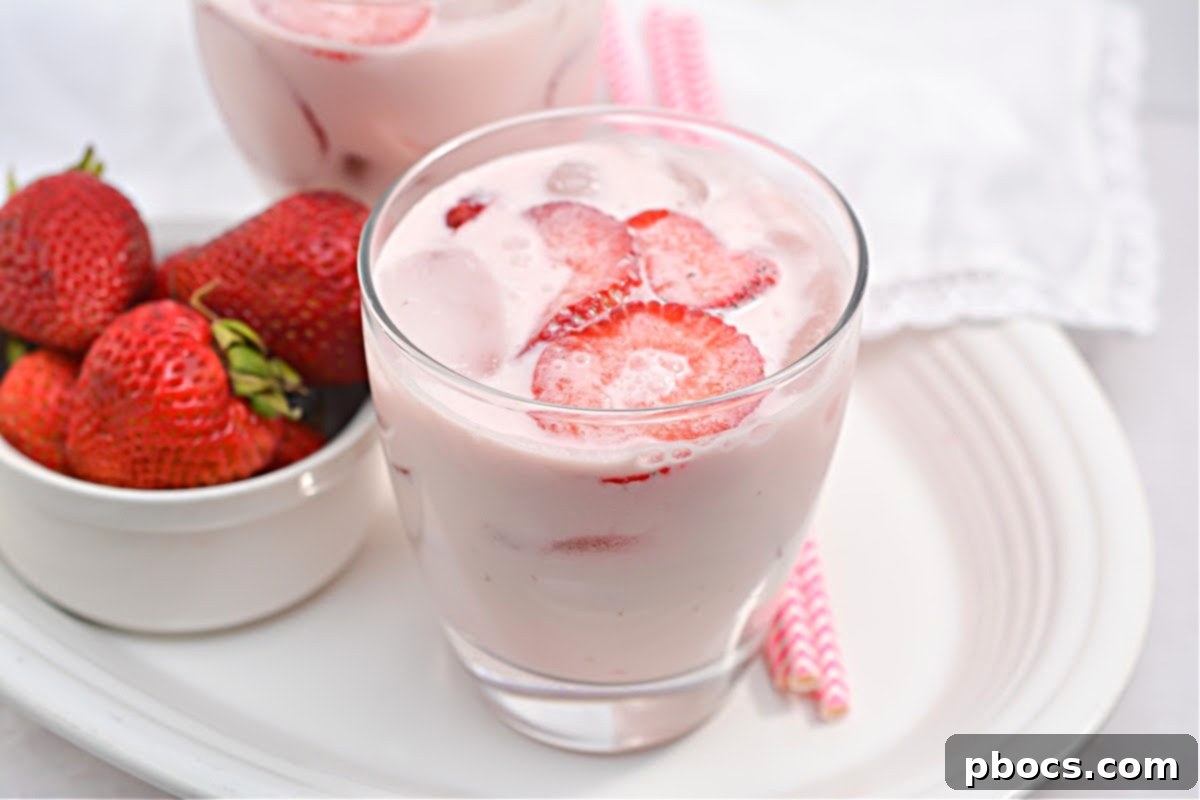 Keto Pink Drink after being stored in the fridge, showing separation.