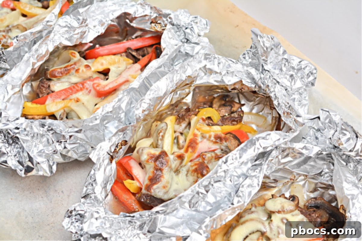 Ready-to-eat Keto Philly Cheesesteak Foil Packets