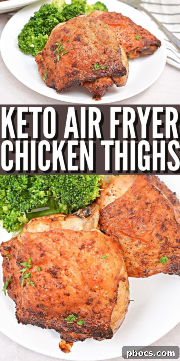 Keto Air Fryer Chicken Thighs Pin