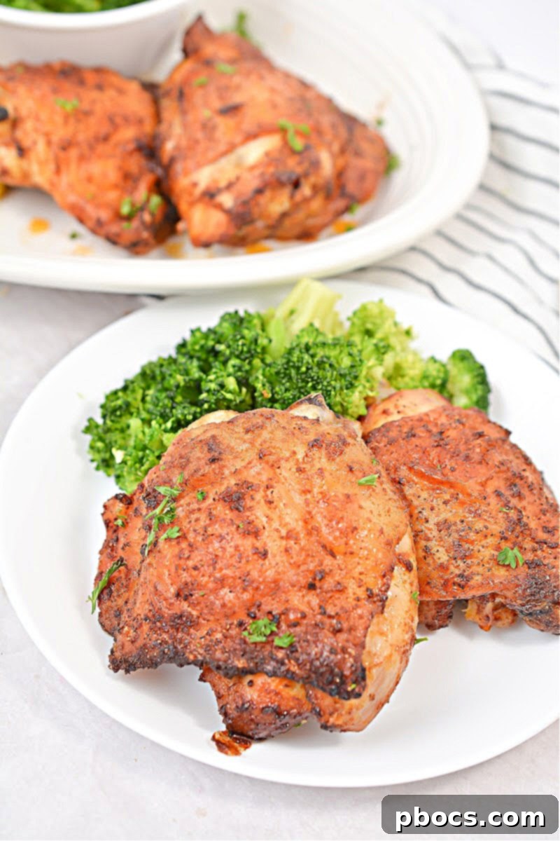 Keto Air Fryer Chicken Thighs with Side Dish