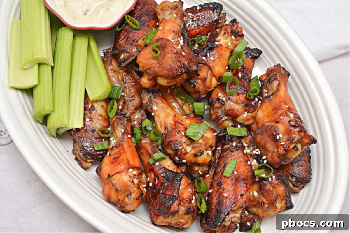 Keto Korean BBQ Chicken Wings - Baked wings fresh from oven