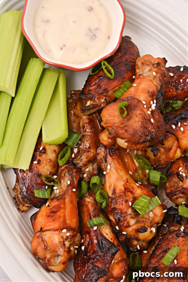 Keto Korean BBQ Chicken Wings - A platter of freshly baked wings