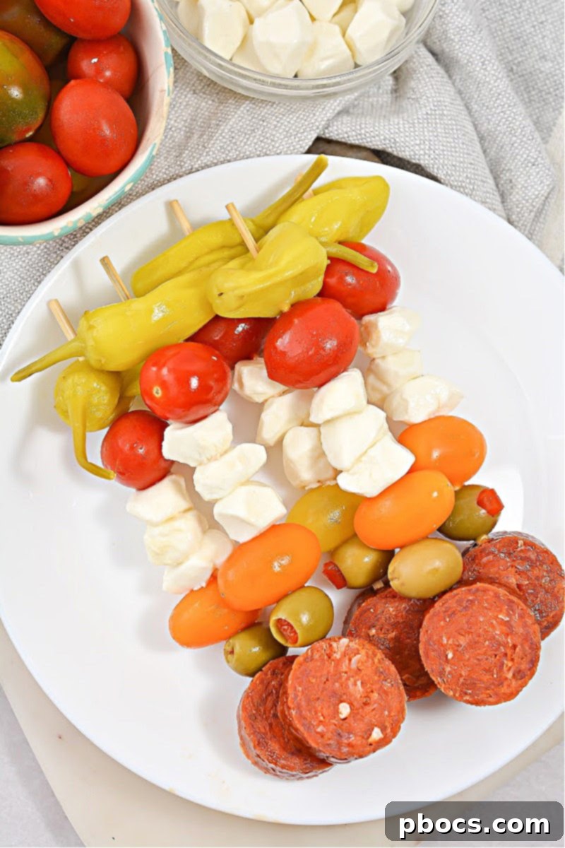 Keto Antipasto Skewers