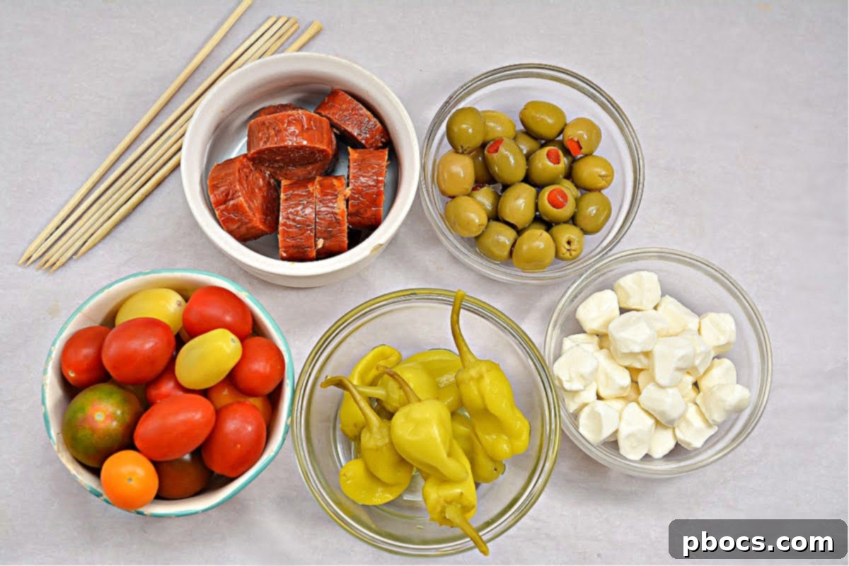 Keto Antipasto Skewers