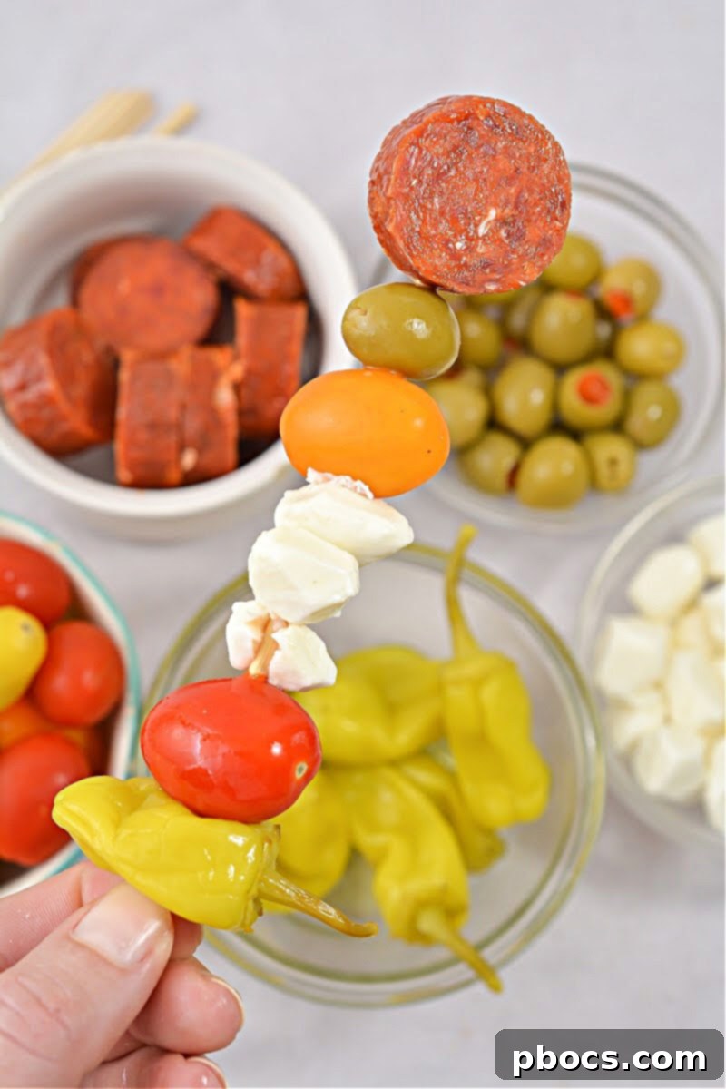 Keto Antipasto Skewers