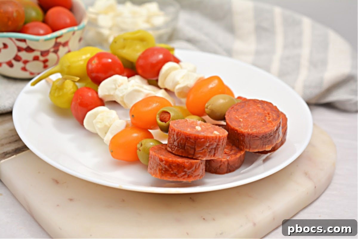 Keto Antipasto Skewers