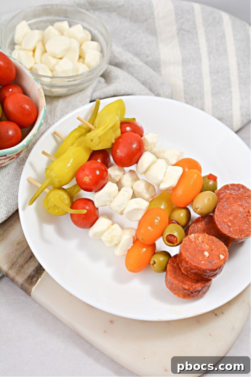 Keto Antipasto Skewers