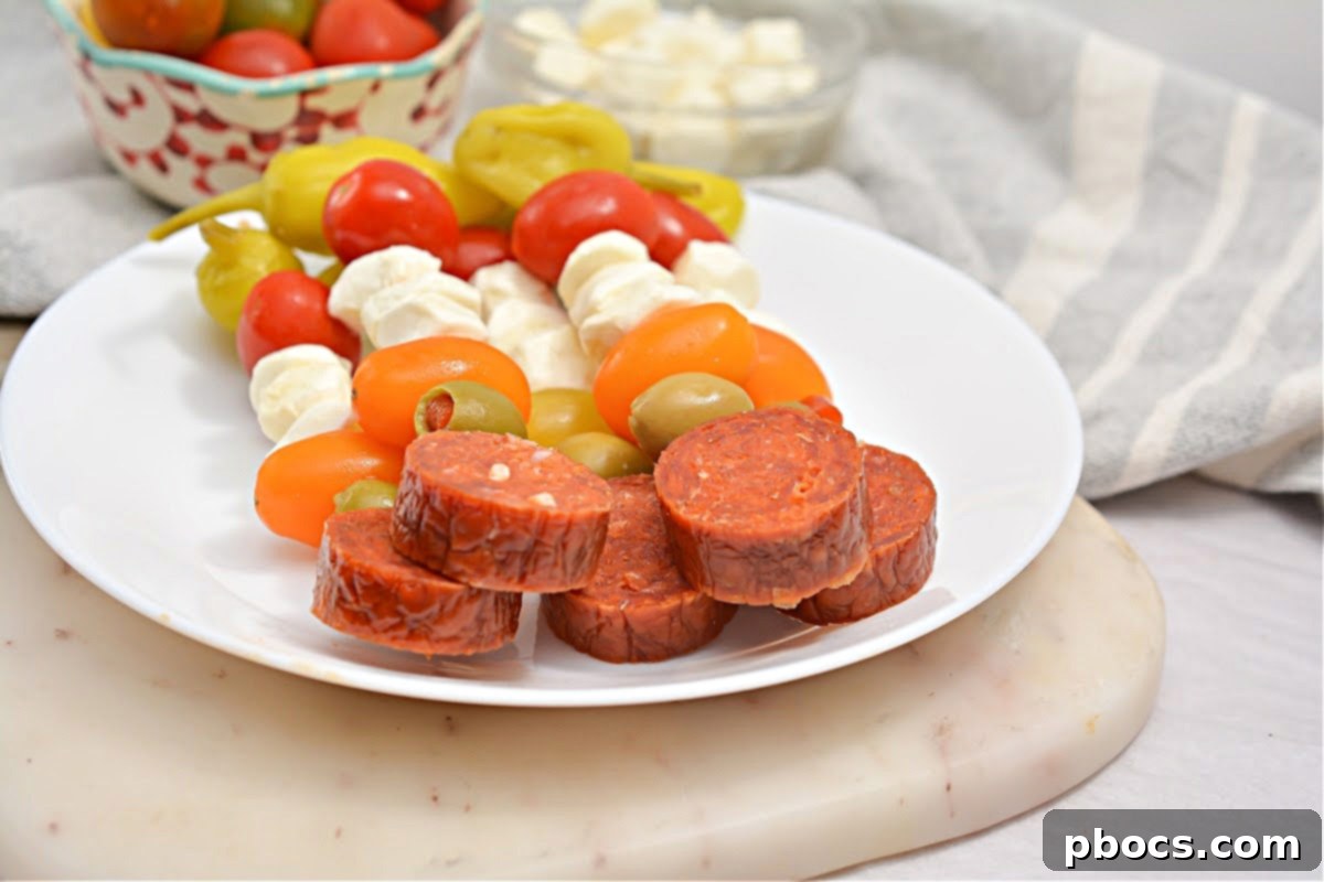 Keto Antipasto Skewers