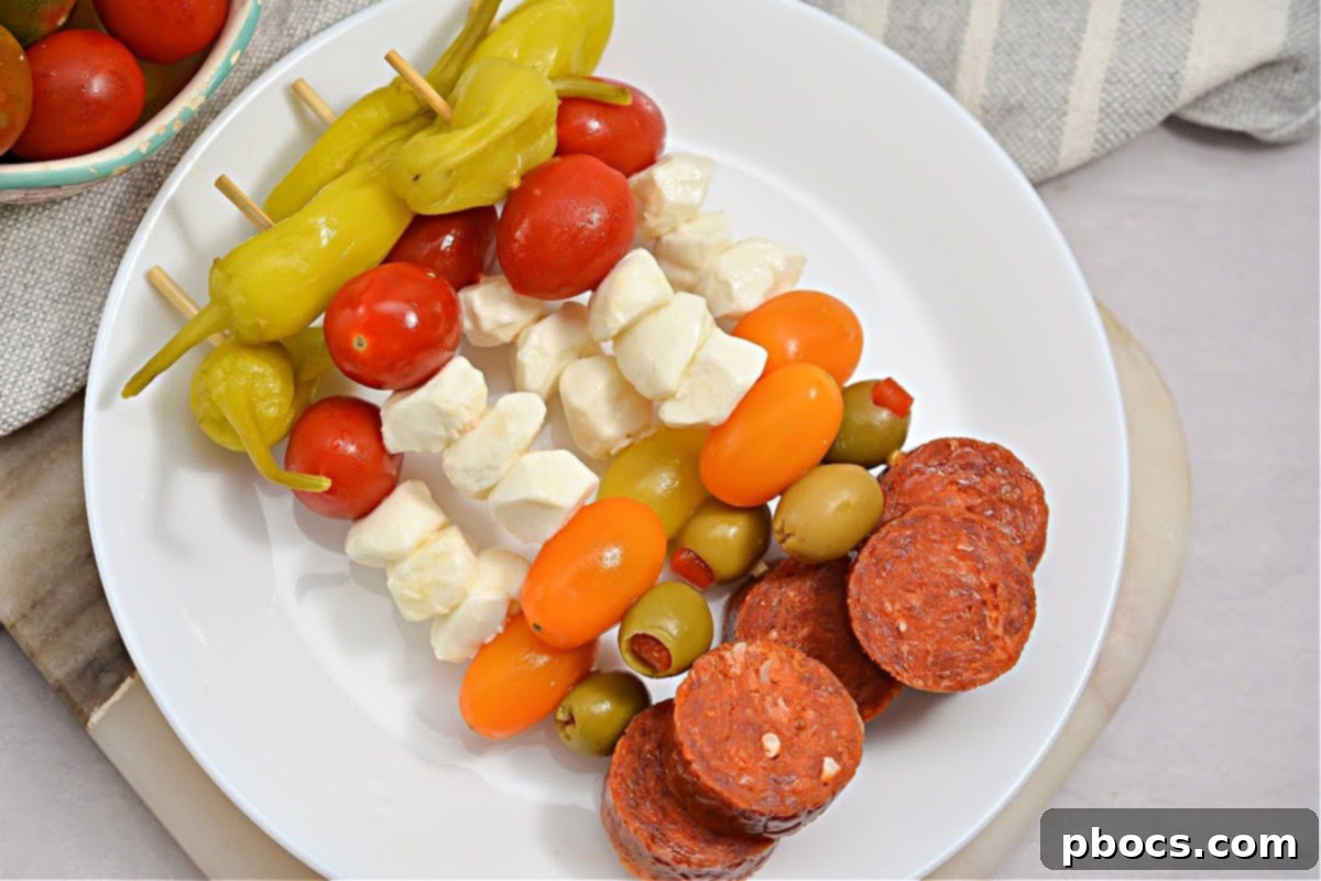 Keto Antipasto Skewers