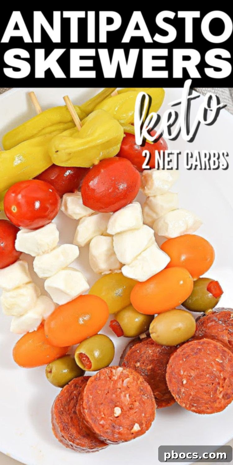 Keto Antipasto Skewers