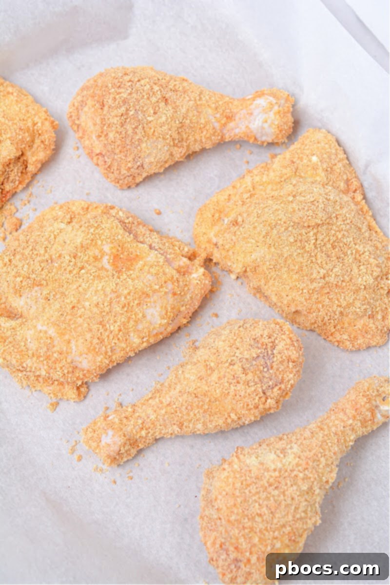 Step 6: Heating oil in a deep skillet for frying