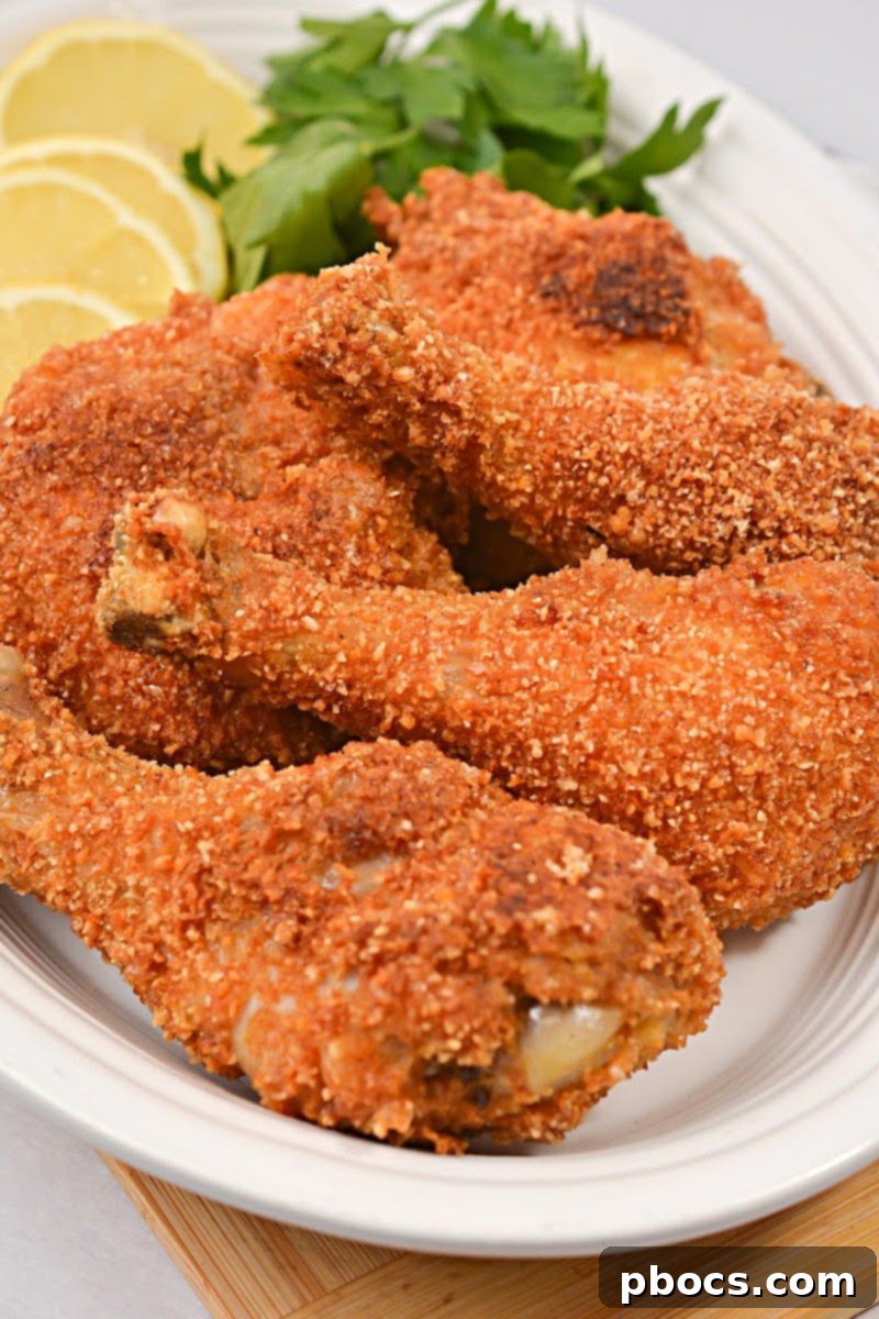 Keto Fried Chicken Air Fryer - Chicken pieces arranged in an air fryer basket