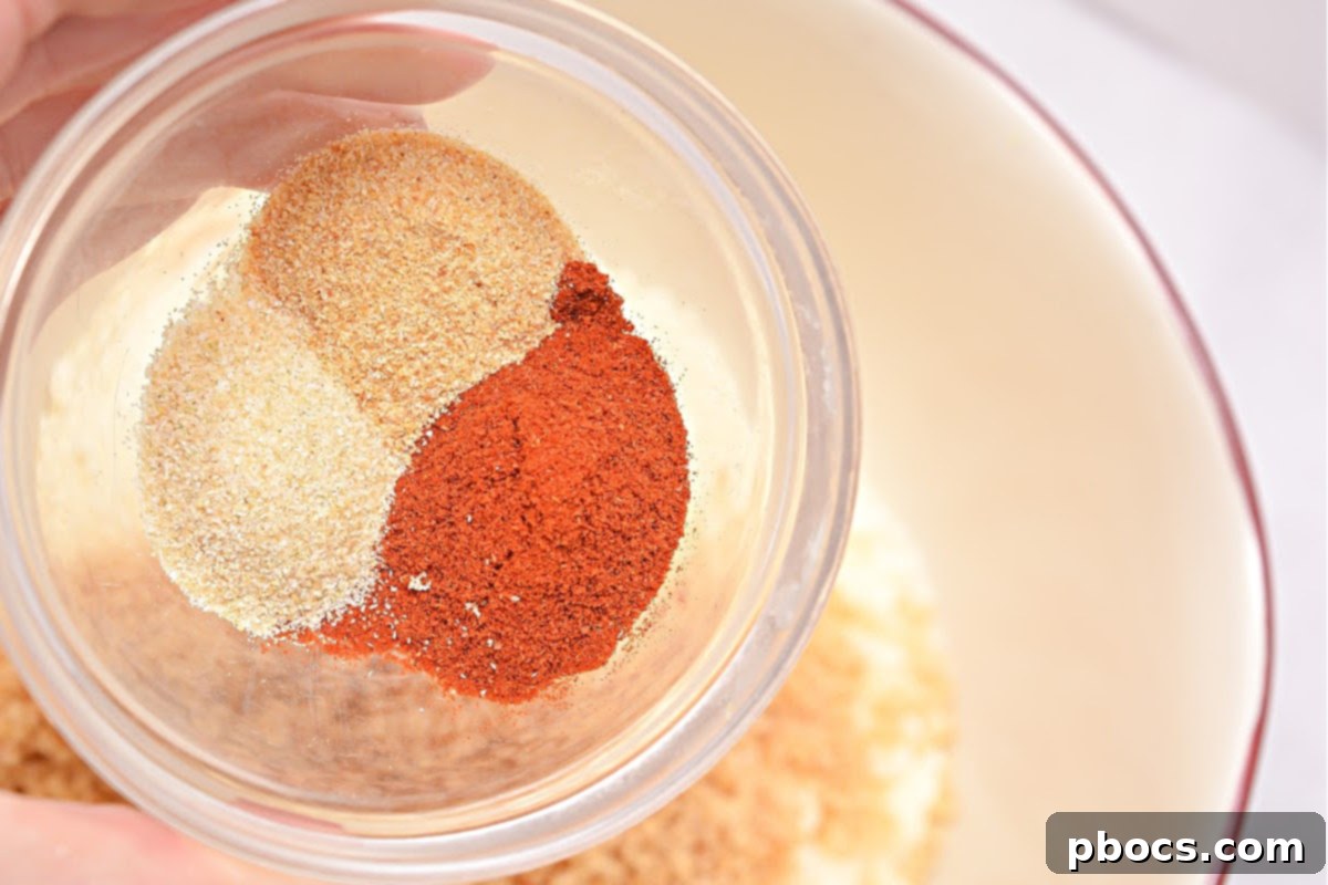 Step 3: Dipping chicken in egg mixture