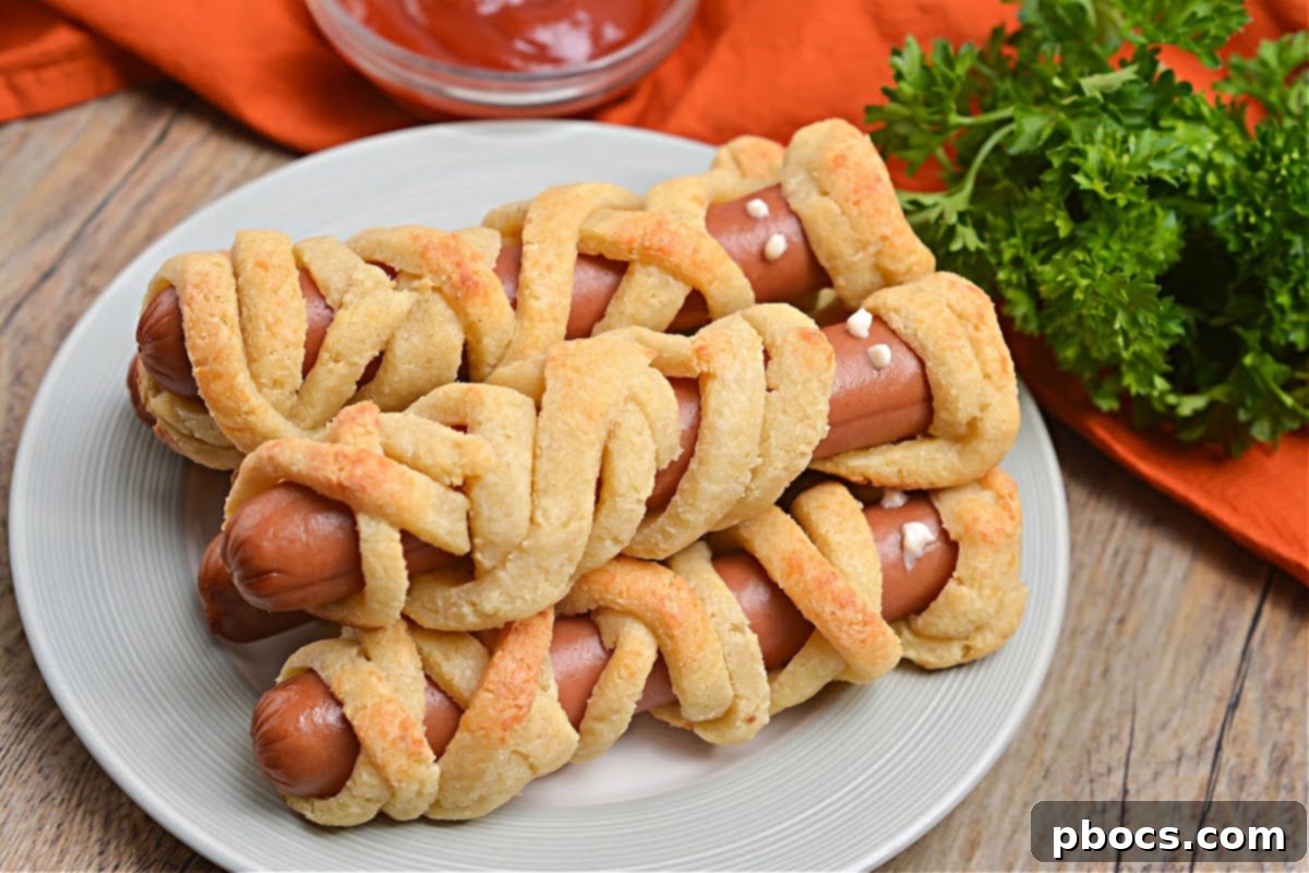 Baking Keto Mummy Dogs