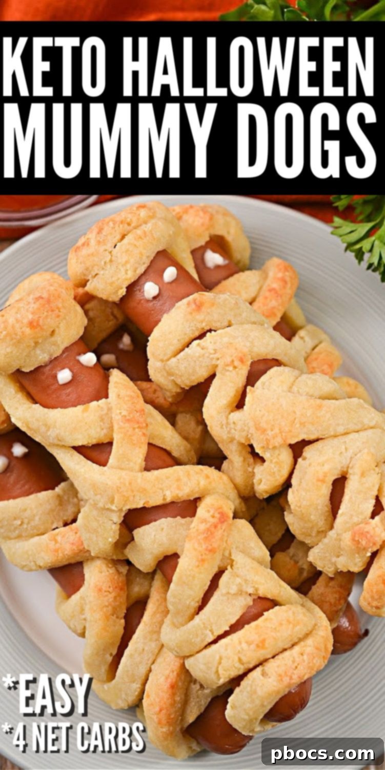 Keto Mummy Dogs Recipe Pin