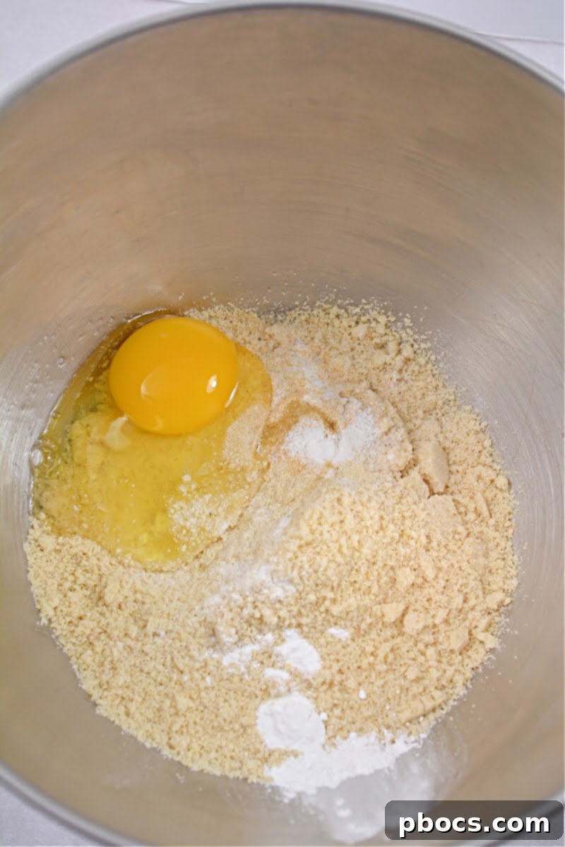 Cheese Mixture in Mixing Bowl