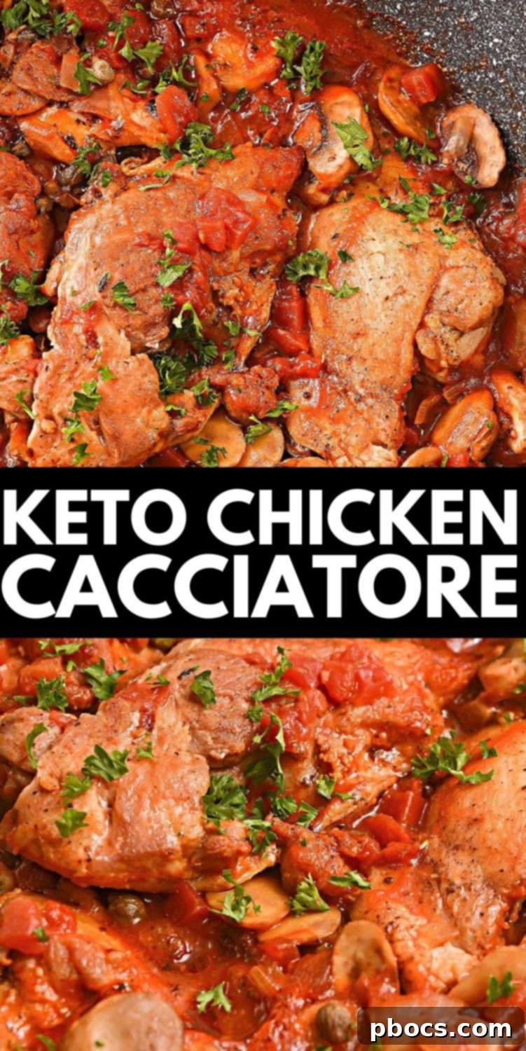 Keto Chicken Cacciatore Pin image