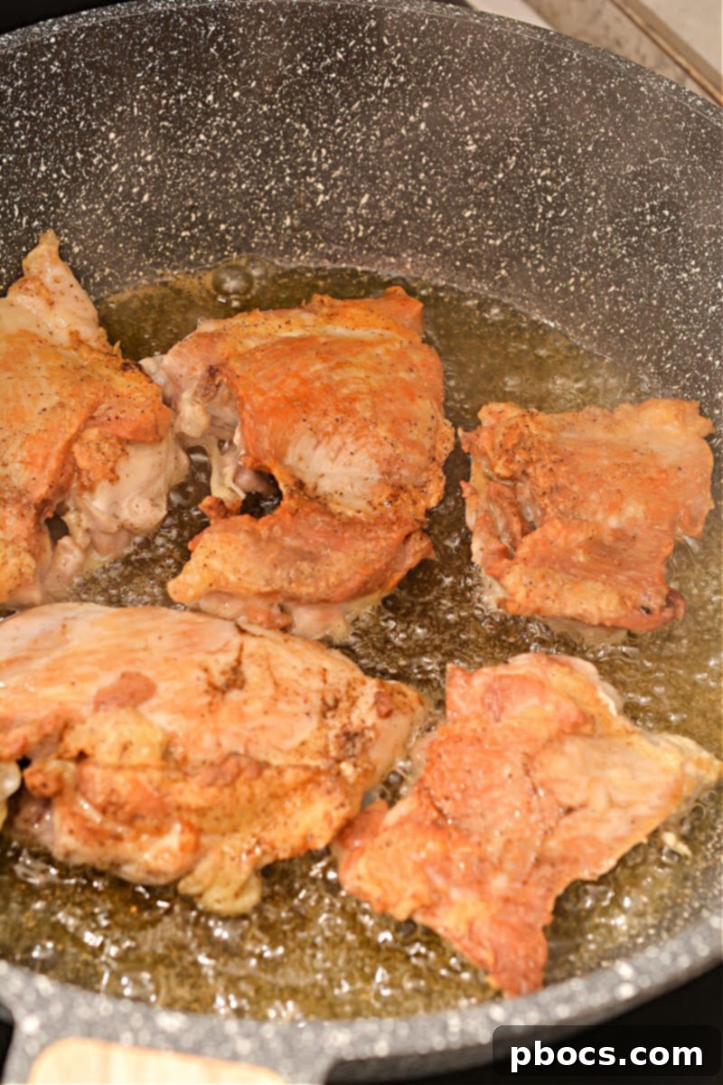 Seasoning chicken thighs for Keto Chicken Cacciatore