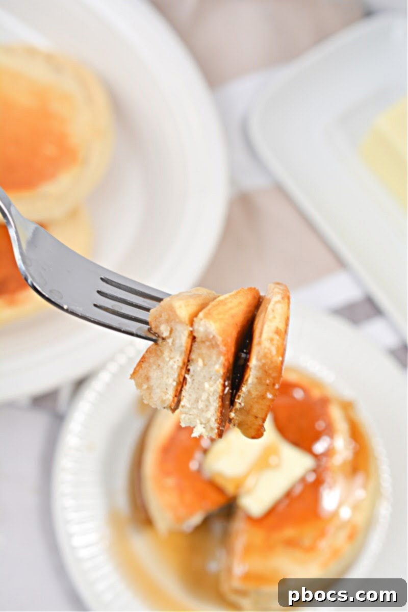 Close-up of Golden Keto Protein Pancakes Stack