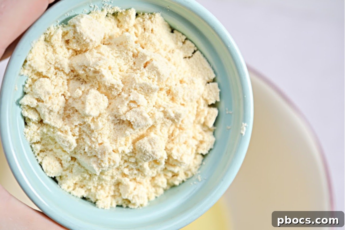 Mixing Ingredients for Keto Protein Pancakes Batter