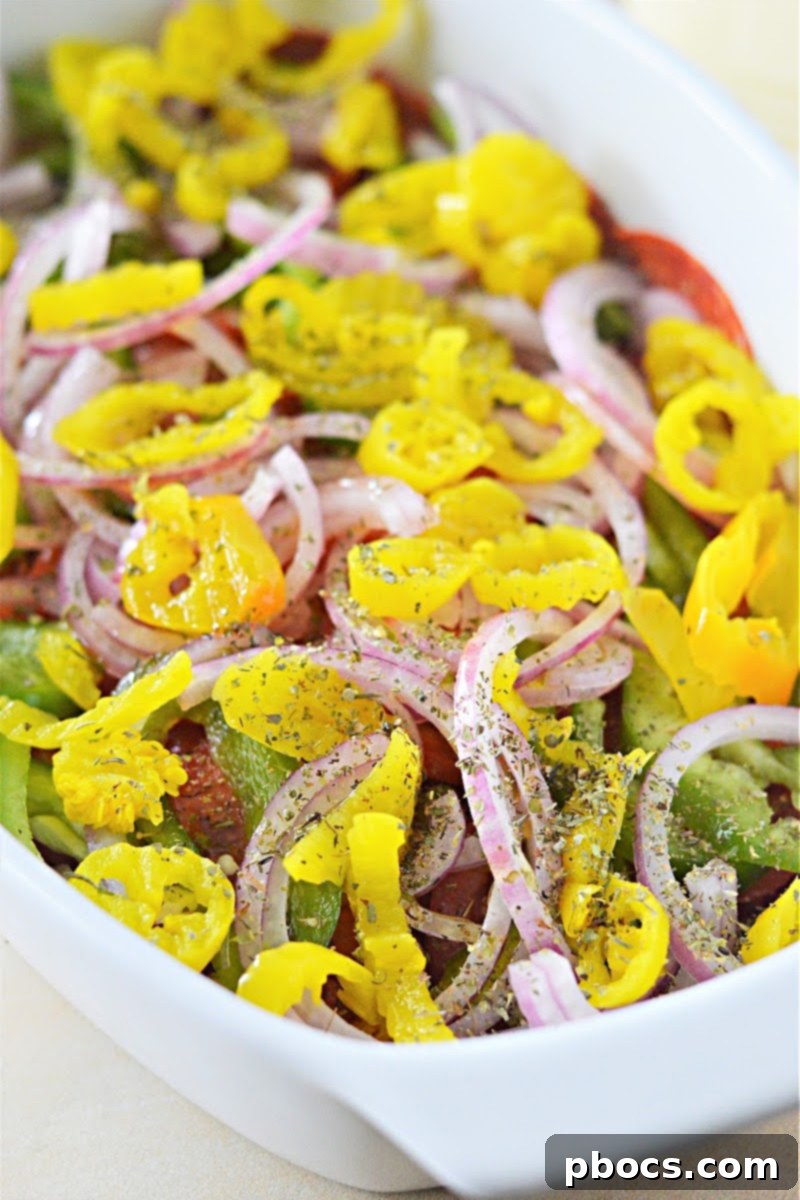 Keto Italian Deli Bake 16 Drizzling olive oil and red wine vinegar dressing