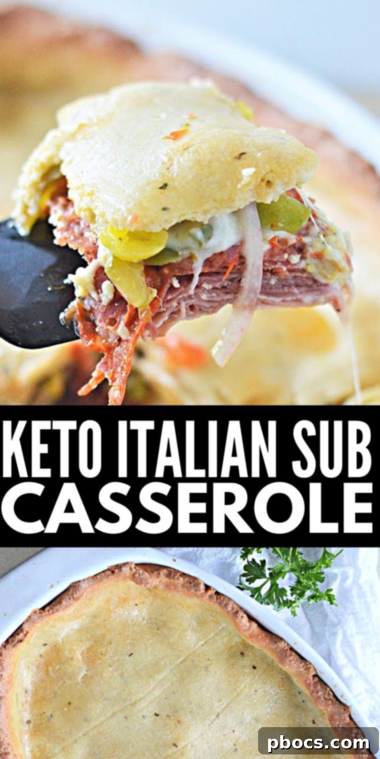 Keto Italian Deli Bake 19 Keto Italian Sub Casserole perfect for Pinterest