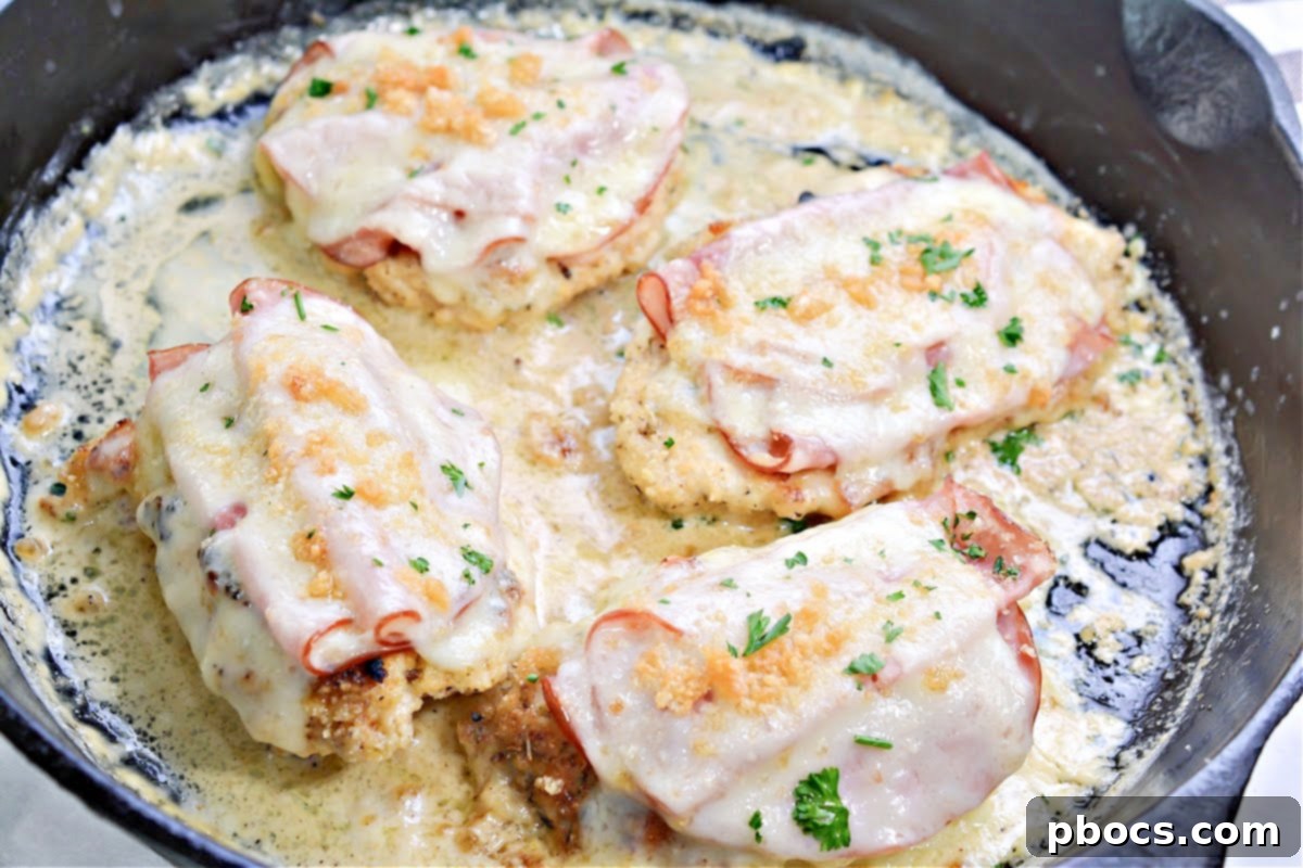 Frozen Keto Chicken Cordon Bleu Skillet in a freezer bag