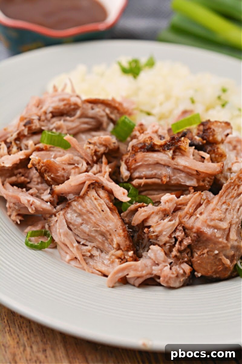 Keto Slow Cooker Pork Shoulder With Brown Sugar Rub - A deliciously tender, low-carb meal