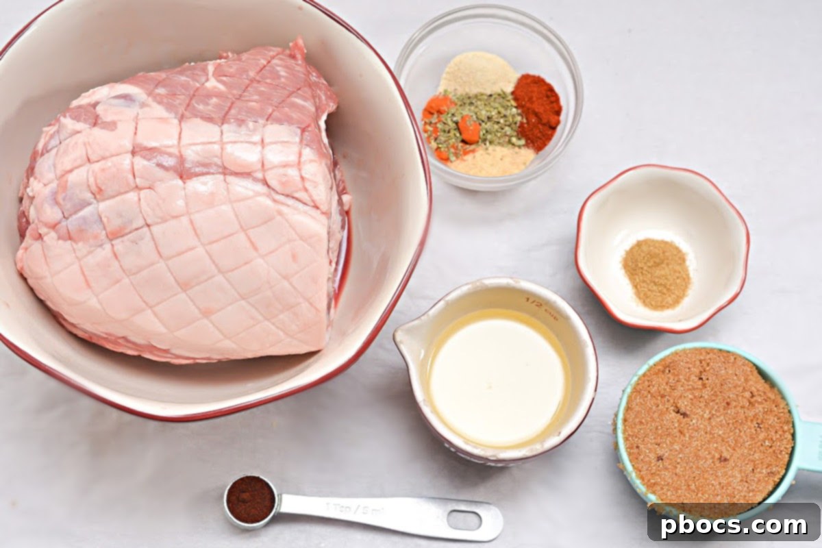 Rich, low-carb brown sugar rub on pork shoulder