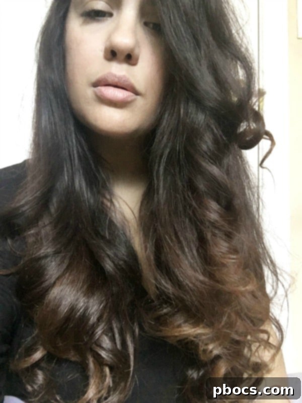 Finishing Effortless Waves with Hairspray