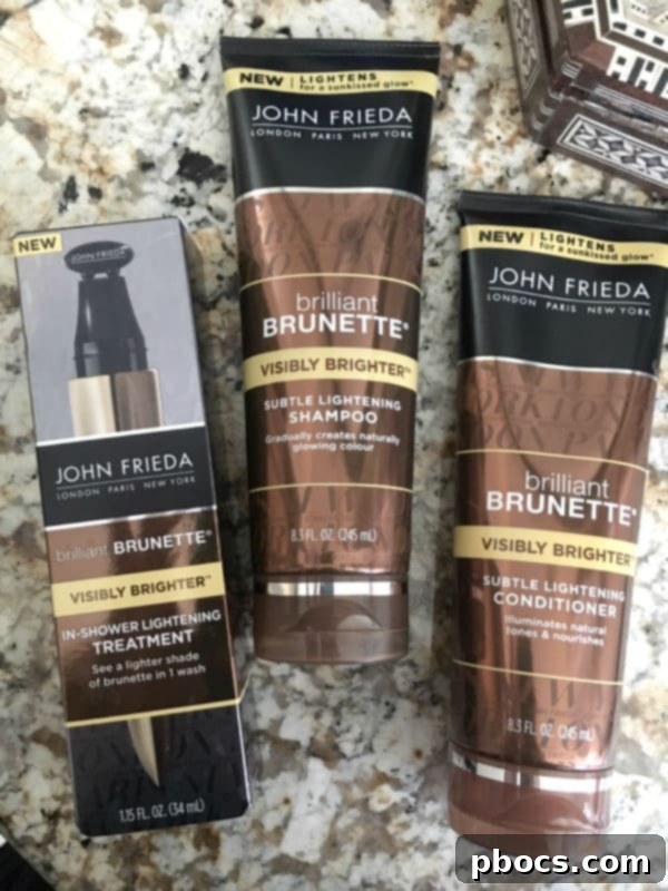 John Frieda Brilliant Brunette Visibly Brighter Products