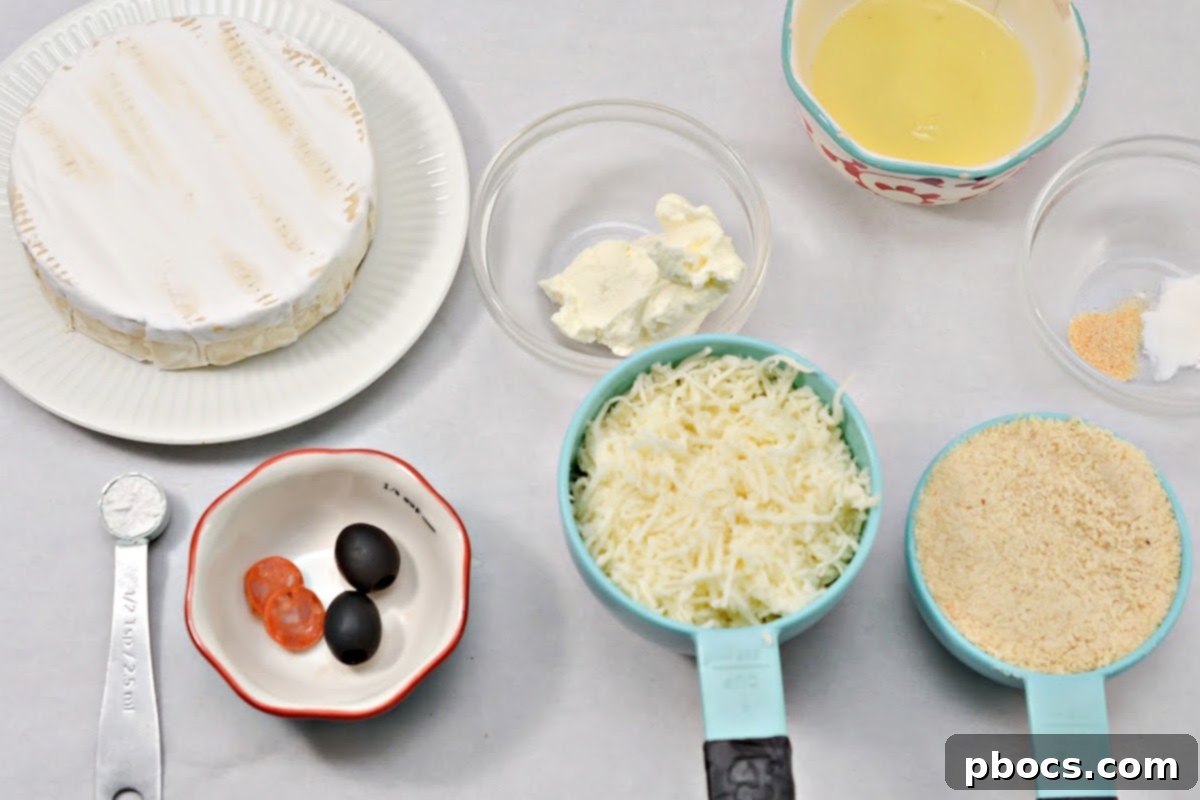 Keto Baked Brie Mummy