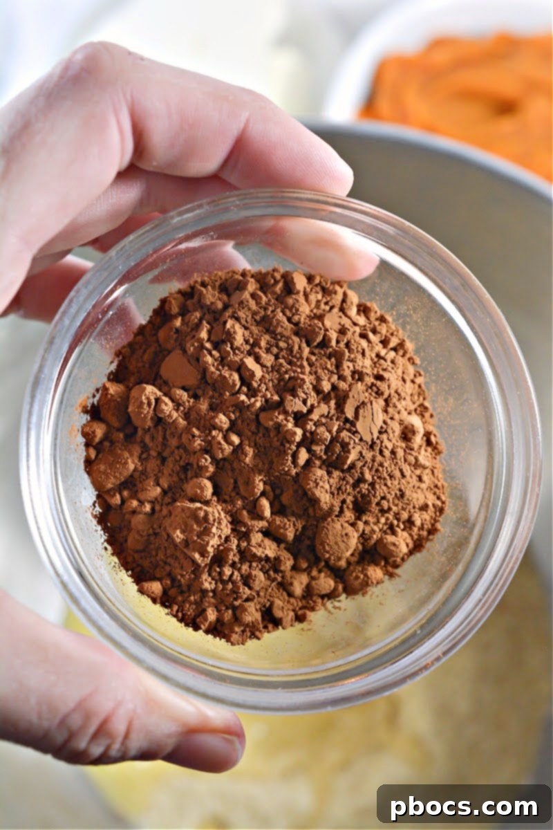 Keto Pumpkin Spice Mousse Cake 8 Step 1: Mixing the keto chocolate crust