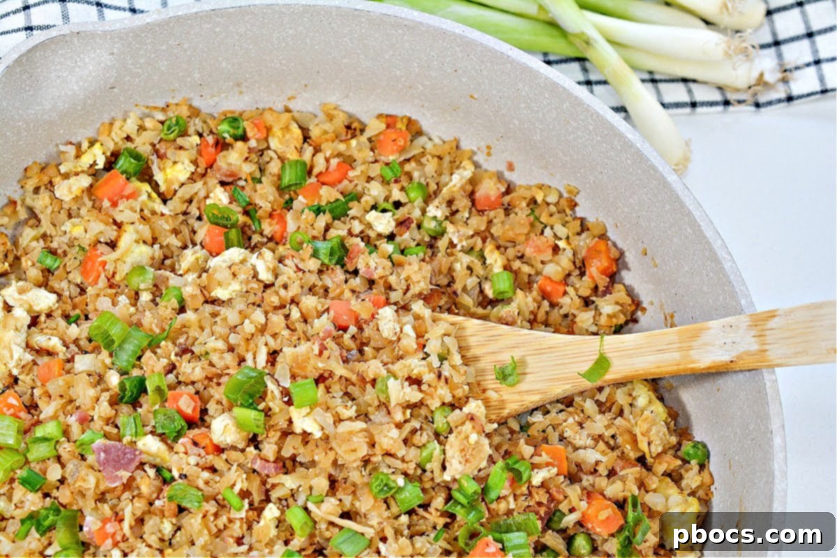 Perfectly Scrambled Eggs in Low-Carb Fried Rice