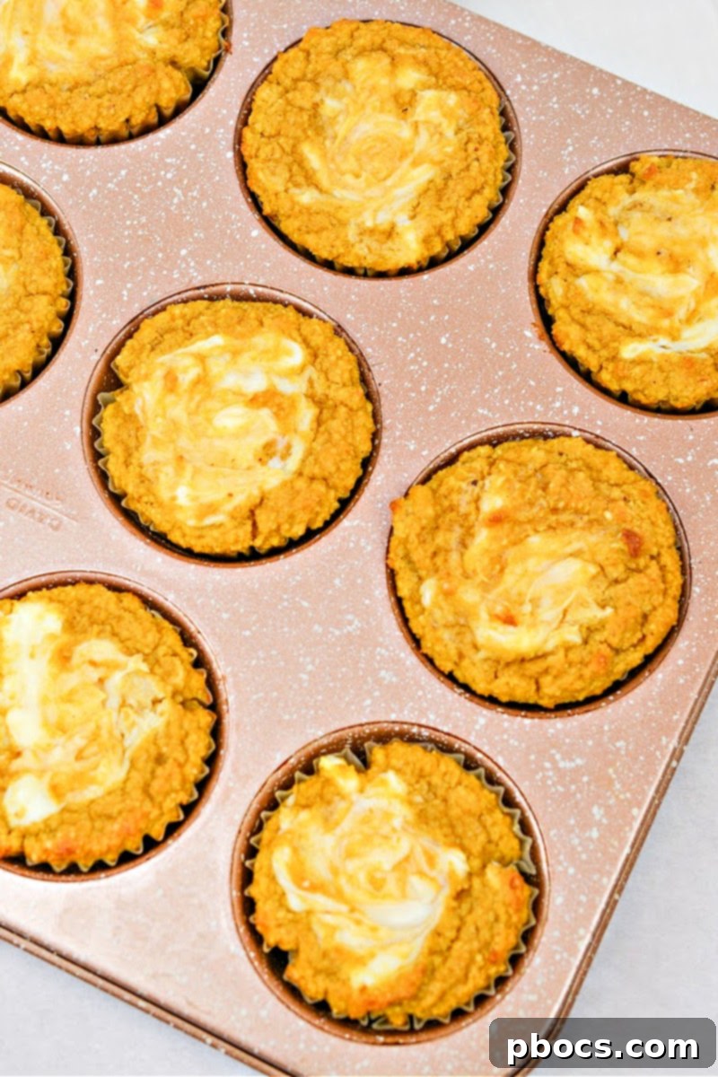 Keto Pumpkin Muffins with Cream Cheese Swirl 7 Frozen Keto Pumpkin Cream Cheese Swirl Muffins wrapped individually for storage