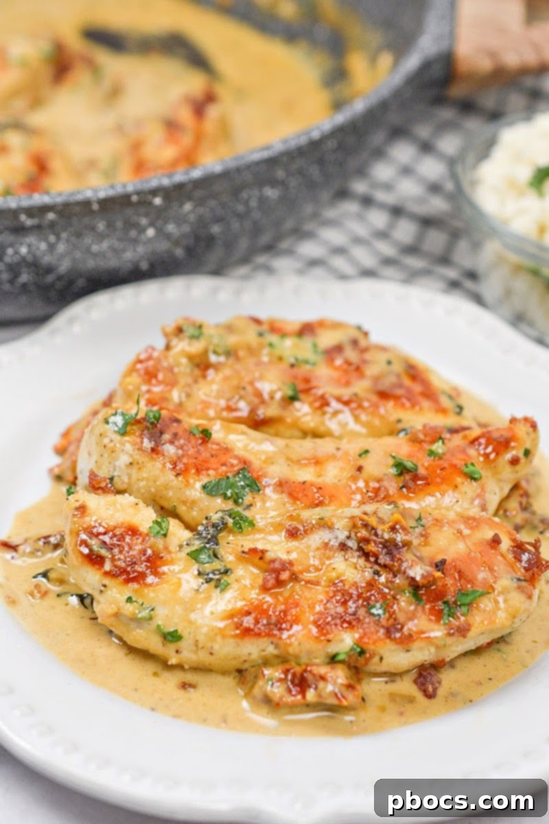 Creamy Tomato Basil Keto Chicken Skillet 7 Fresh basil leaves waiting to be added to the sauce