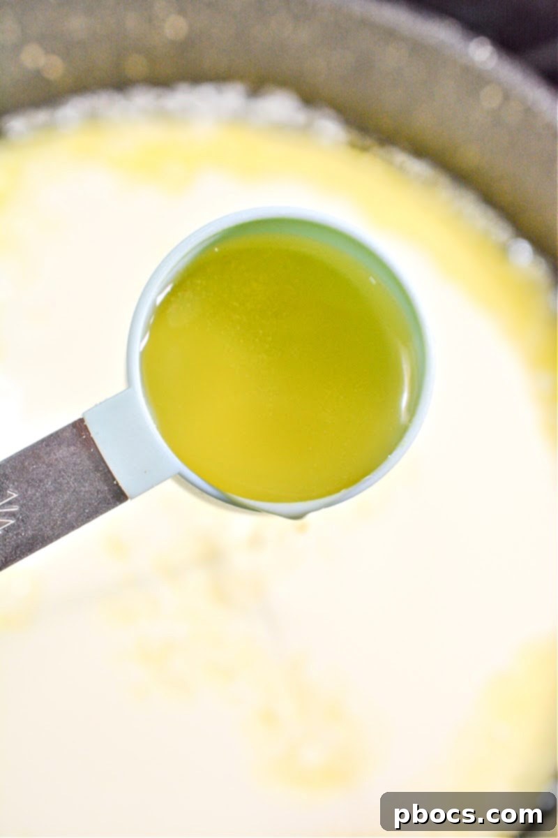 Kentucky Hot Brown Keto Bake 13 Simmering the Keto Cheese Sauce