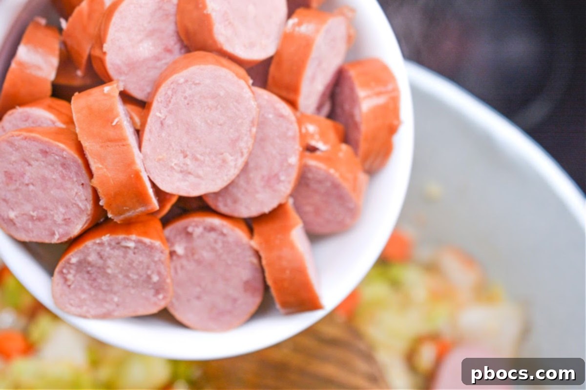 Keto Kielbasa Sausage and Vegetable Soup