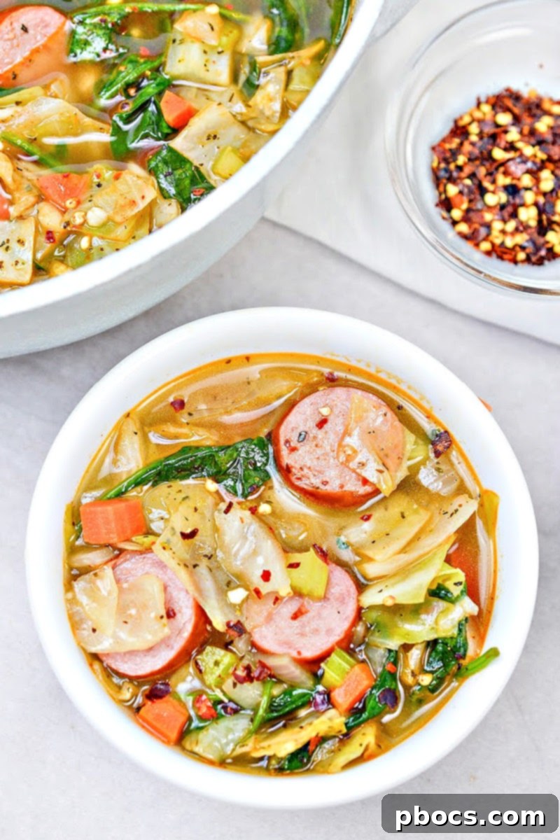 Keto Kielbasa Sausage and Vegetable Soup