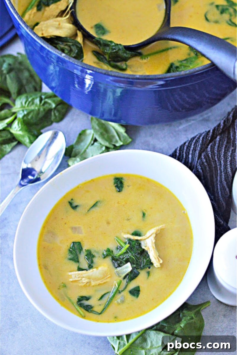 Rich and creamy low-carb keto pumpkin curry soup, perfect for warming up